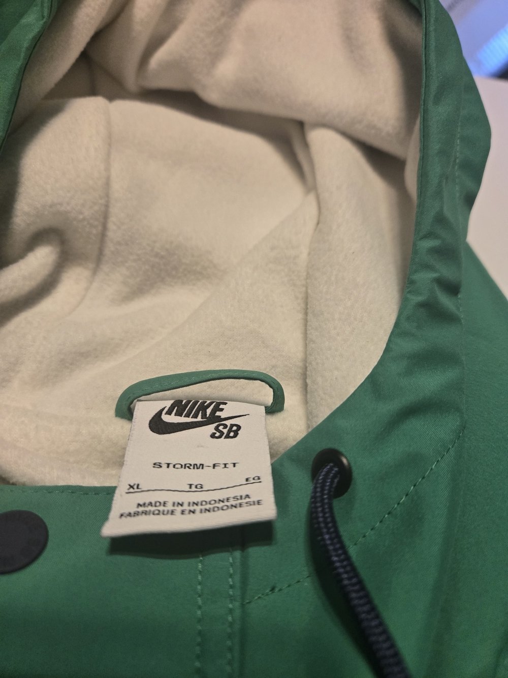 Nike SB Storm-Fit Jacket Men XL Green Colorblock Fleece Lined Hooded Windbreaker - Picture 2 of 7